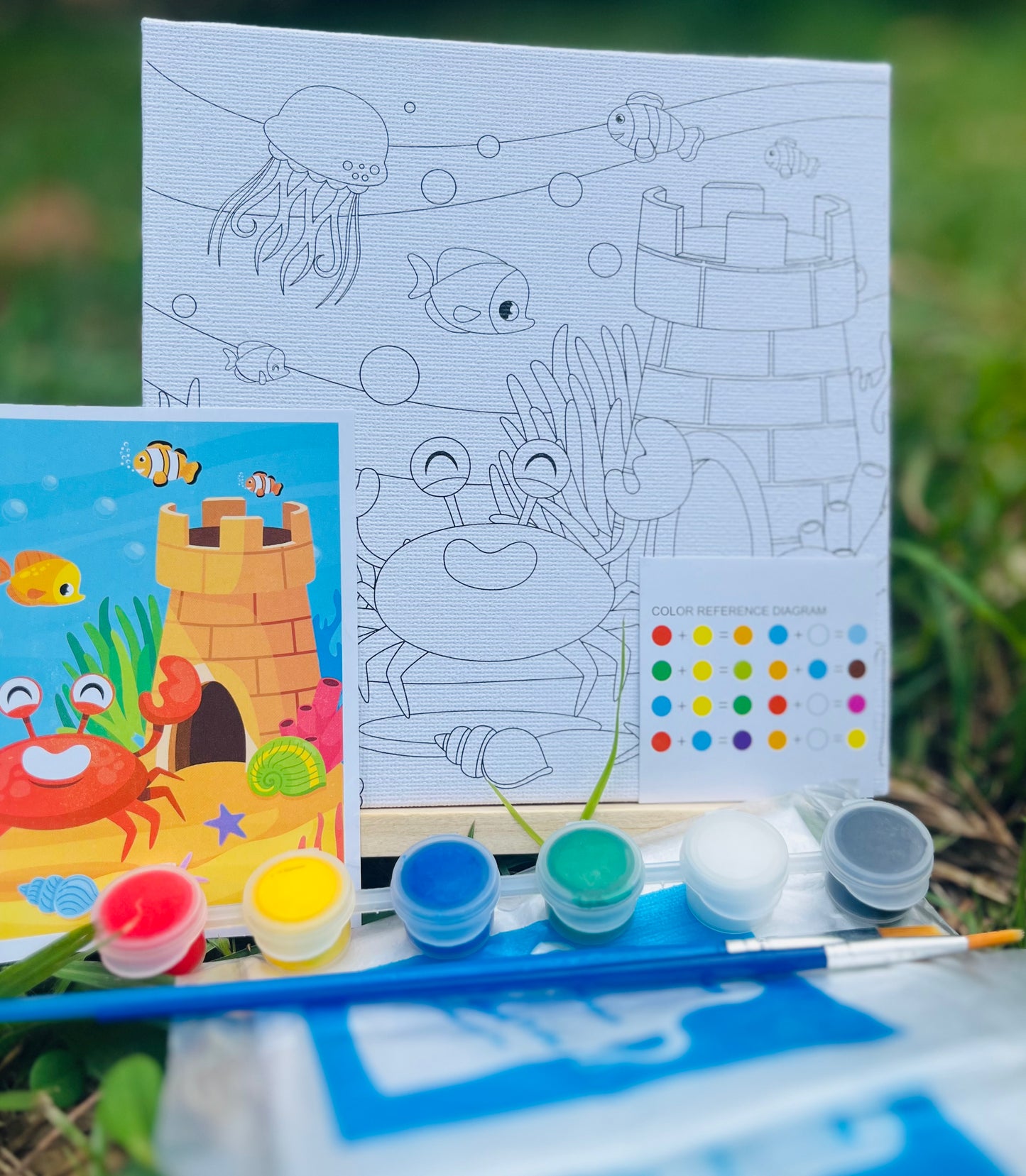 Lienzo de cangrejo para niños