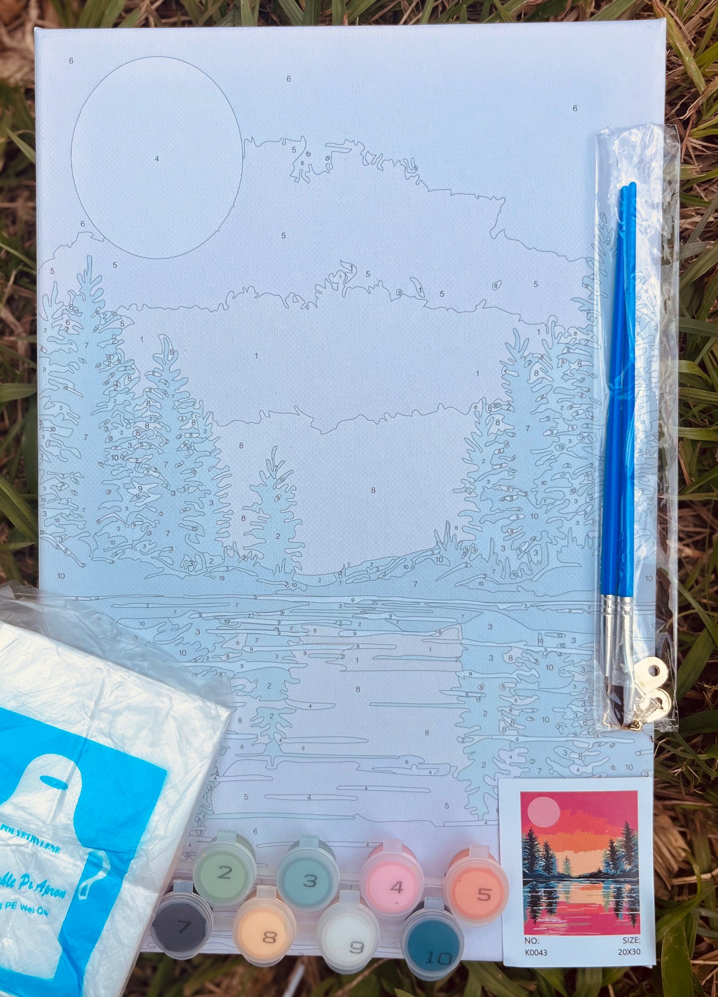 Lienzo rojizo atardecer