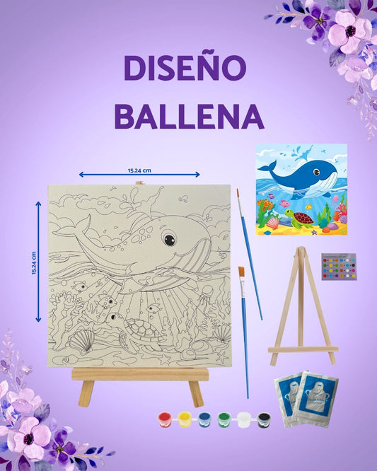 Lienzo de ballena para niños