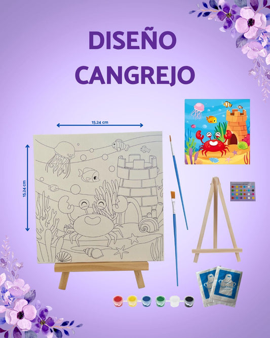 Lienzo de cangrejo para niños